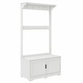 Appendiabiti Lysa Bianco con Ante, 80x180 cm, Spazio per Giacche e Scarpe