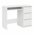Tavolo da Computer Multifunzionale in Legno Ingegnerizzato Bianco per Studio e Ufficio