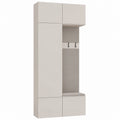 Set Armadi Modulare HAGA II con Panchina - 238x100x35 cm per Corridoio, Scarpiere e Cappotti
