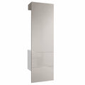 Set Ingresso Carlton in Bianco Opaco e Grigio Sabbia, con Pannello e Asta Appendiabiti, 52x193x35 cm
