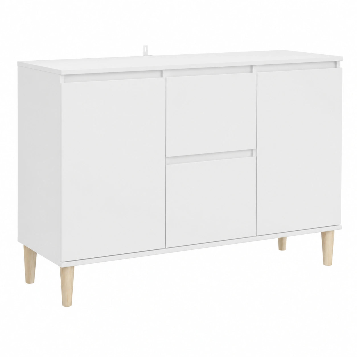 Credenza Moderna Bianca in Legno Multistrato 101x35x70 cm