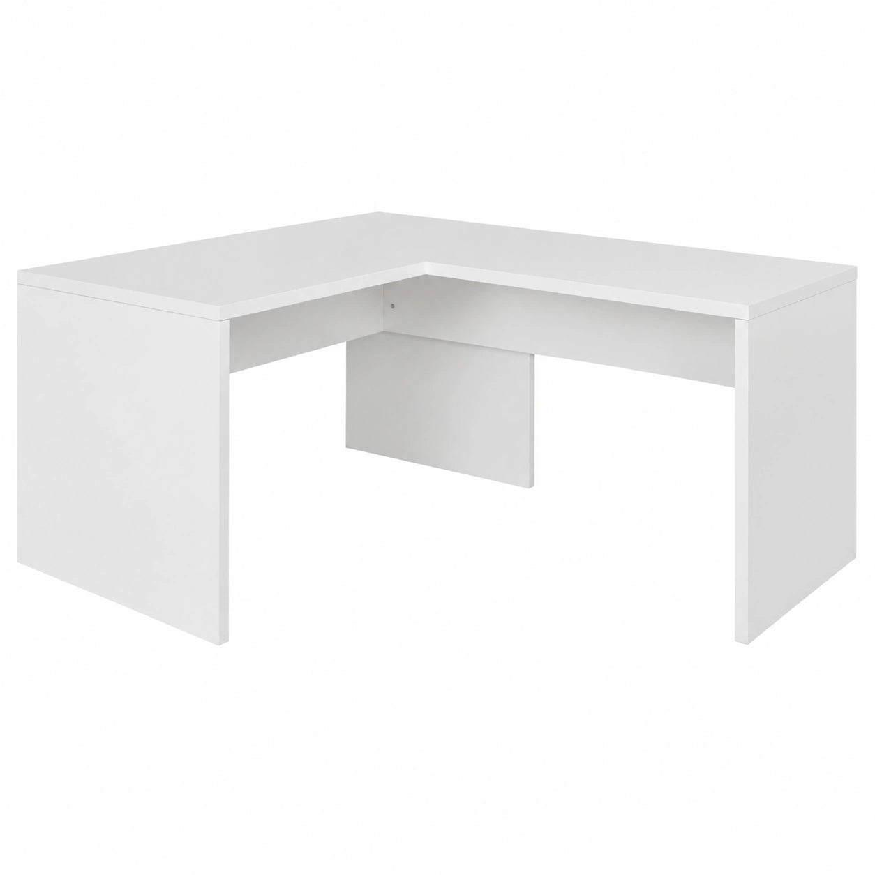 Composad Scrivania Angolare Moderna 180x72x169 cm Bianco Laccato per Ufficio