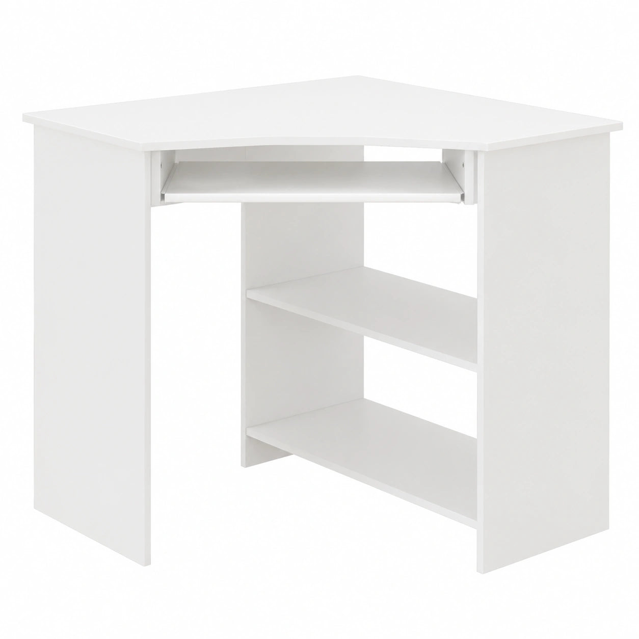 Scrivania angolare Odin Vicco, Bianca, 83x76 cm con Ripiano Tastiera Estraibile