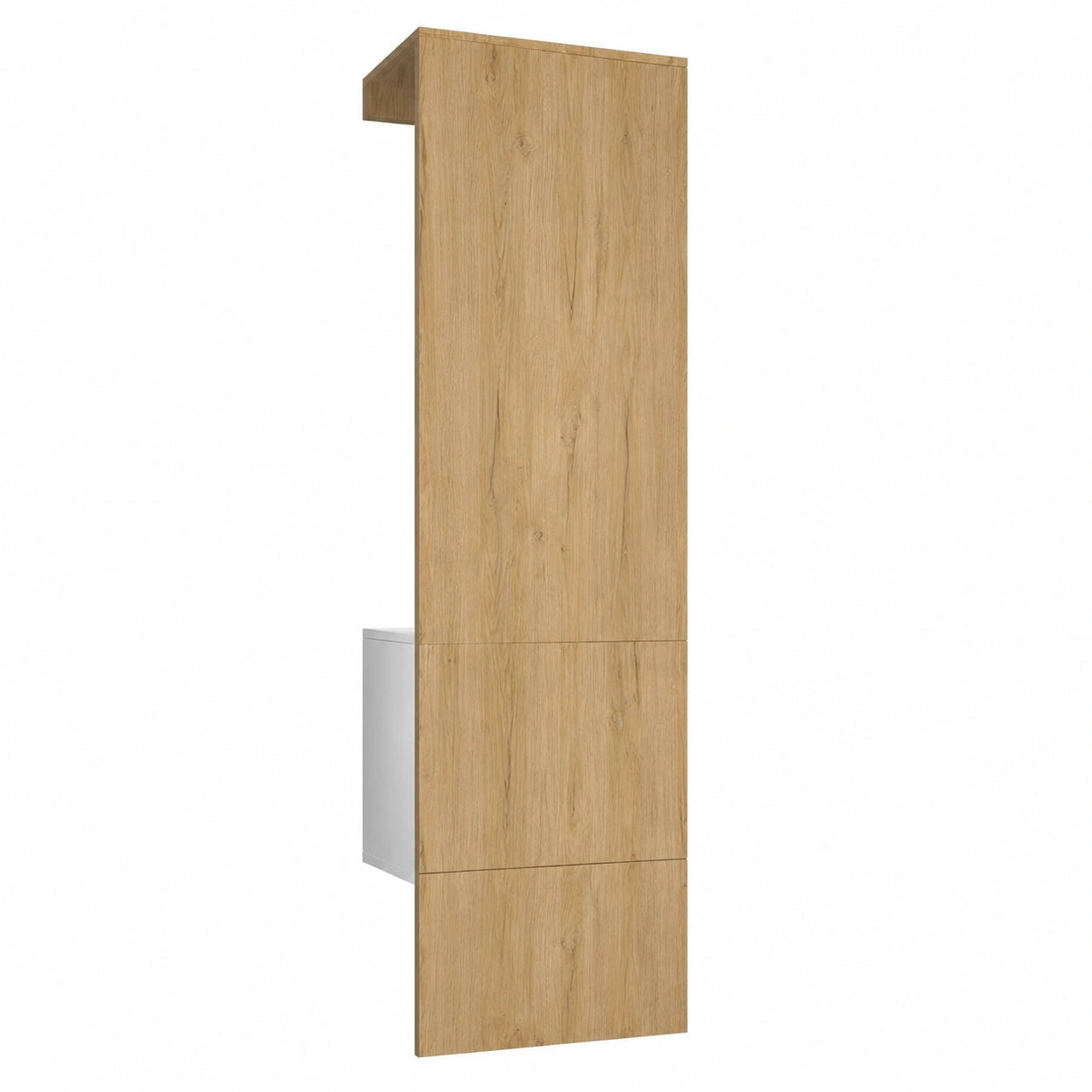 Set Ingresso Carlton con Appendiabiti e Ripiani, Bianco e Rovere