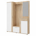 Armadio Ingresso Pit in Legno con Specchio, 3 Colorazioni, LAP 145x188x30 cm