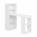 Scrivania Moderna con Libreria Integrata per Ufficio, 120x55x120 cm, Colore Bianco