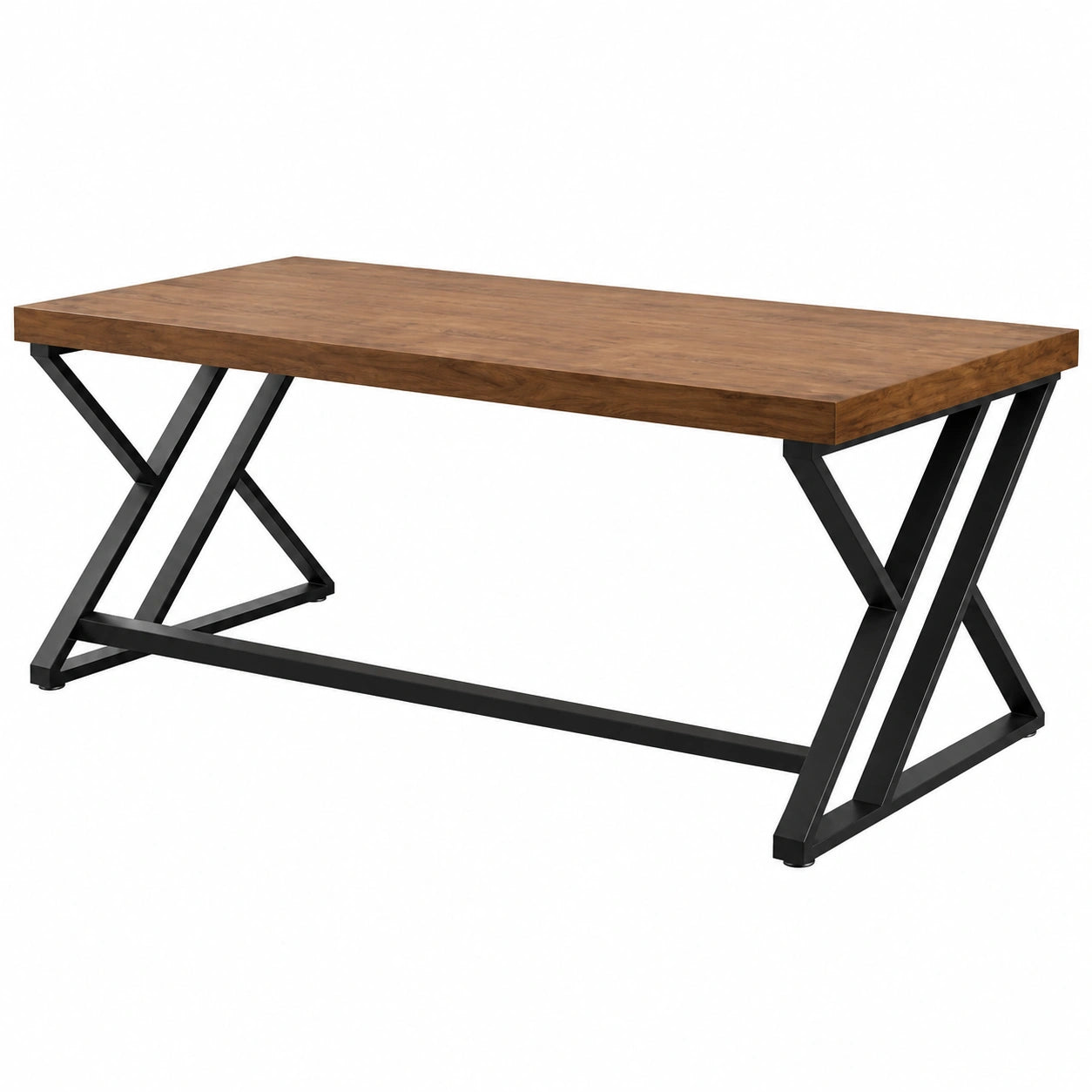 Scrivania in legno di pino per ufficio, struttura in metallo robusta, tavolo moderno per studio e lavoro (3XL)