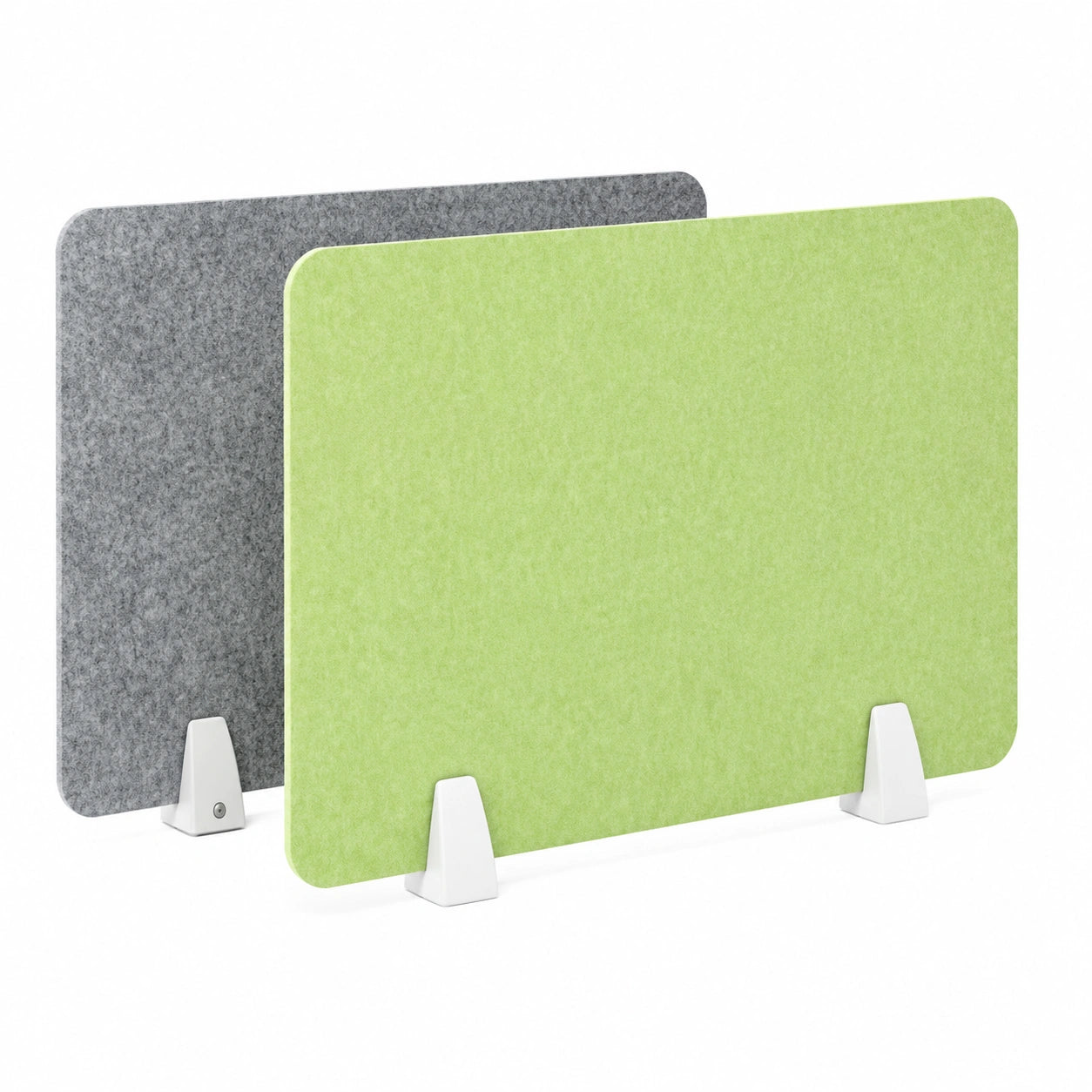 Pannello divisorio fonoassorbente autoportante verde per ufficio e lavoro da casa (60x50 cm)